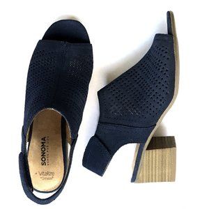 Sonoma Vitalize Ortholite Peep Toe Navy Heels
